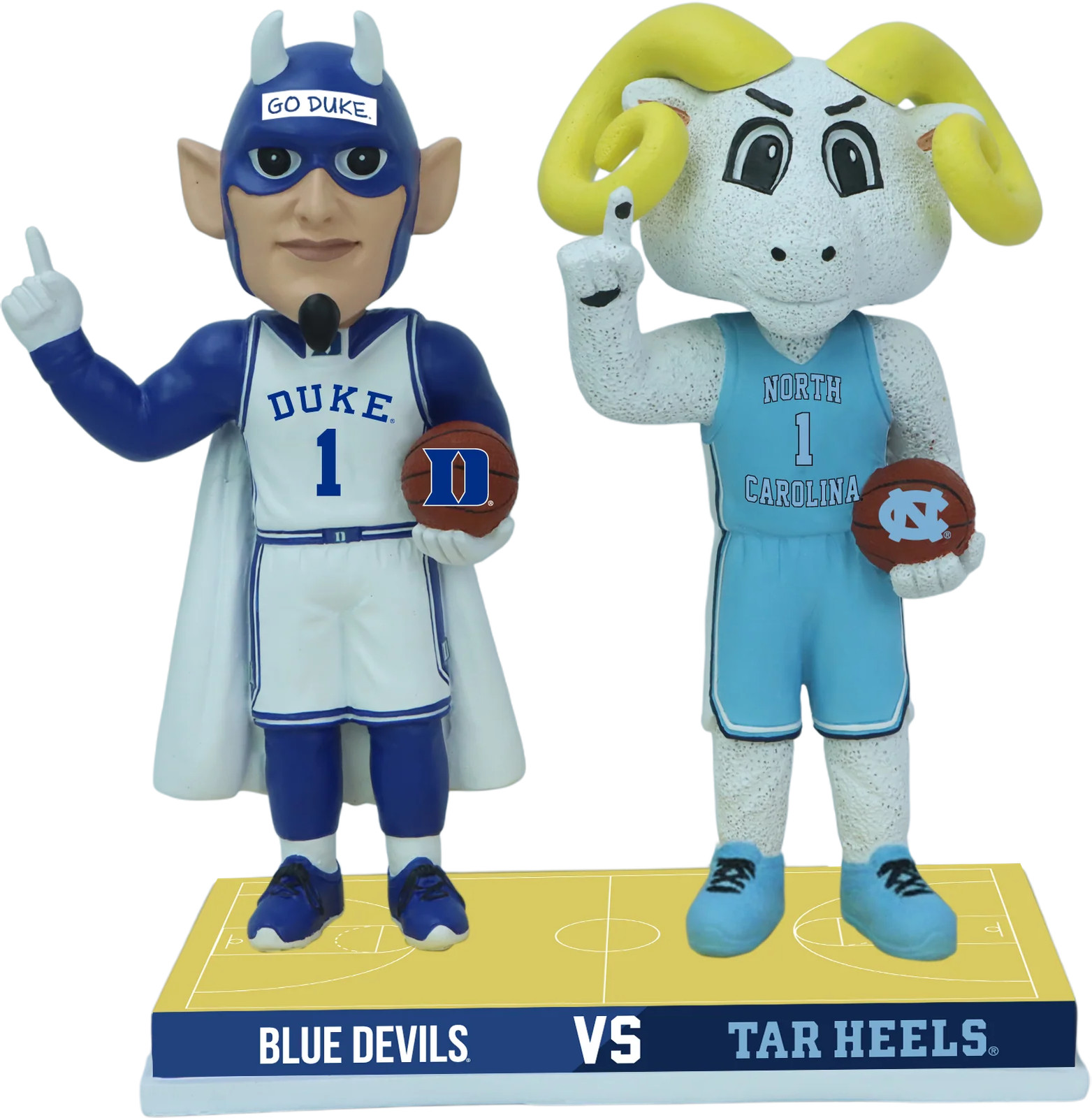 Duke Blue Devils North Carolina Tar Heels Basketball Rivalry Bobblehead