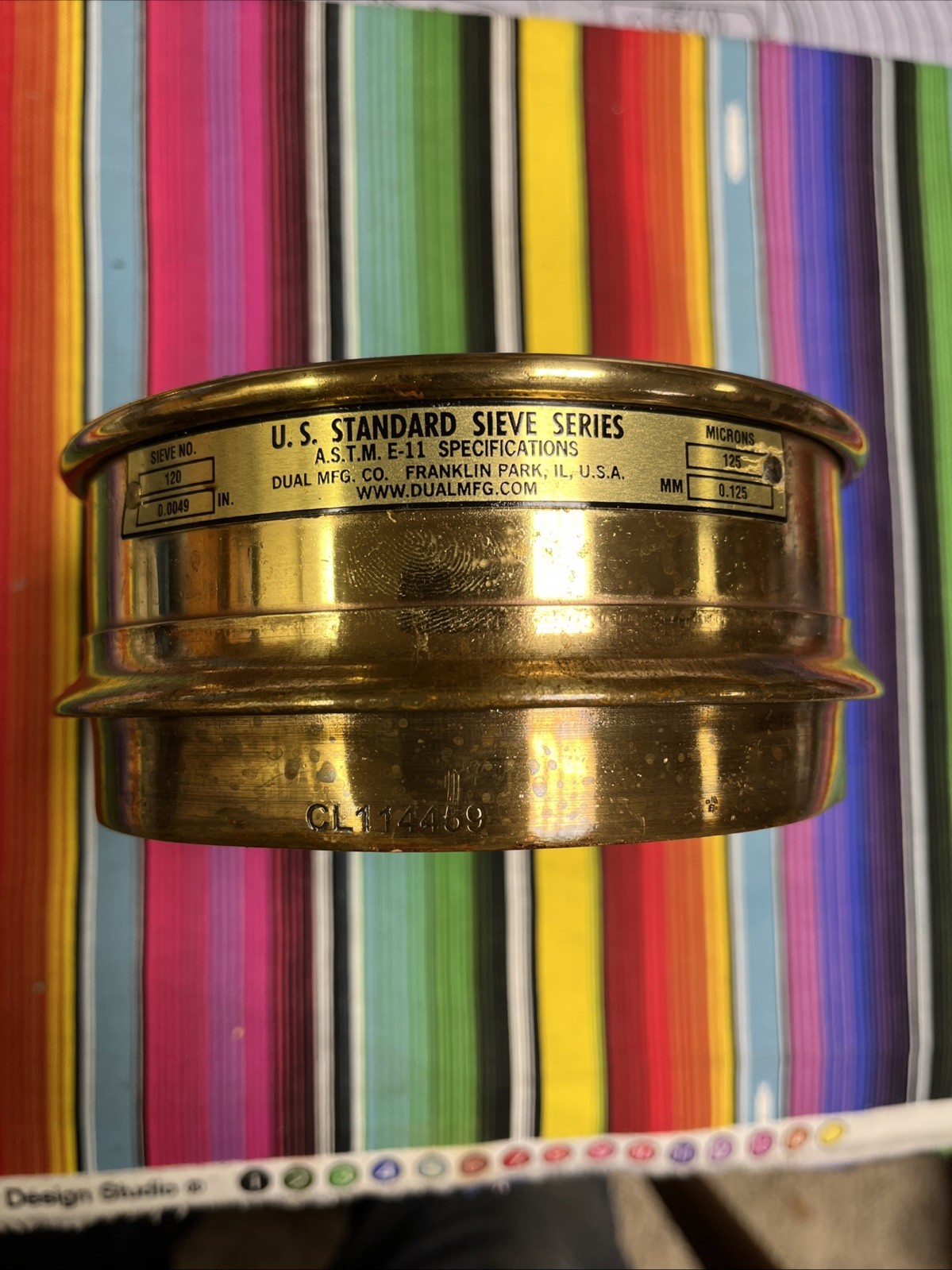 U.S. Standard Brass Sieve 120 /125 Microns Mm 0.125 0.0049