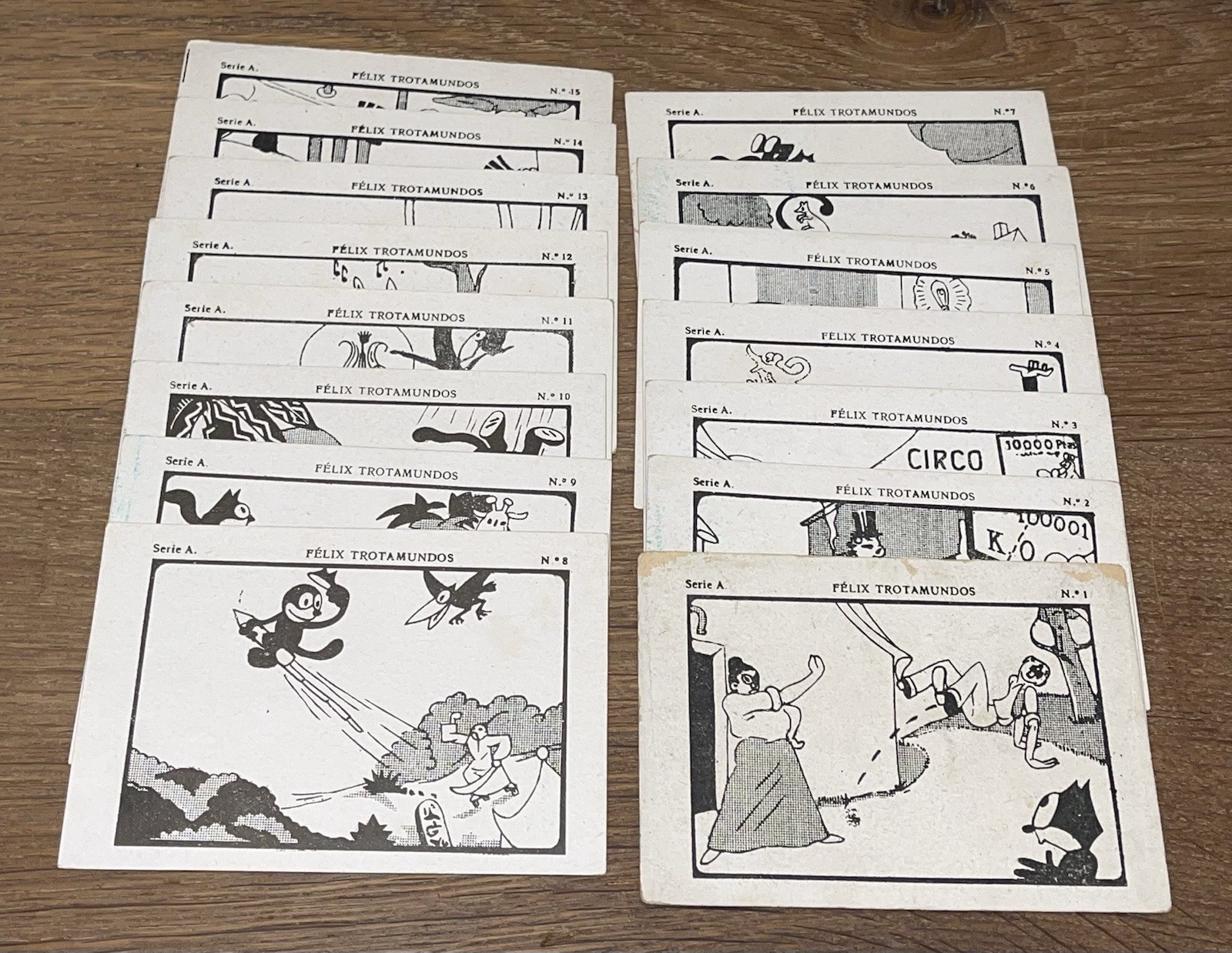 1929 FELIX THE CAT ROOKIE SPAIN CHOCOLATE JUNCOSA COMPLETE 15 CARD SET VERY RARE