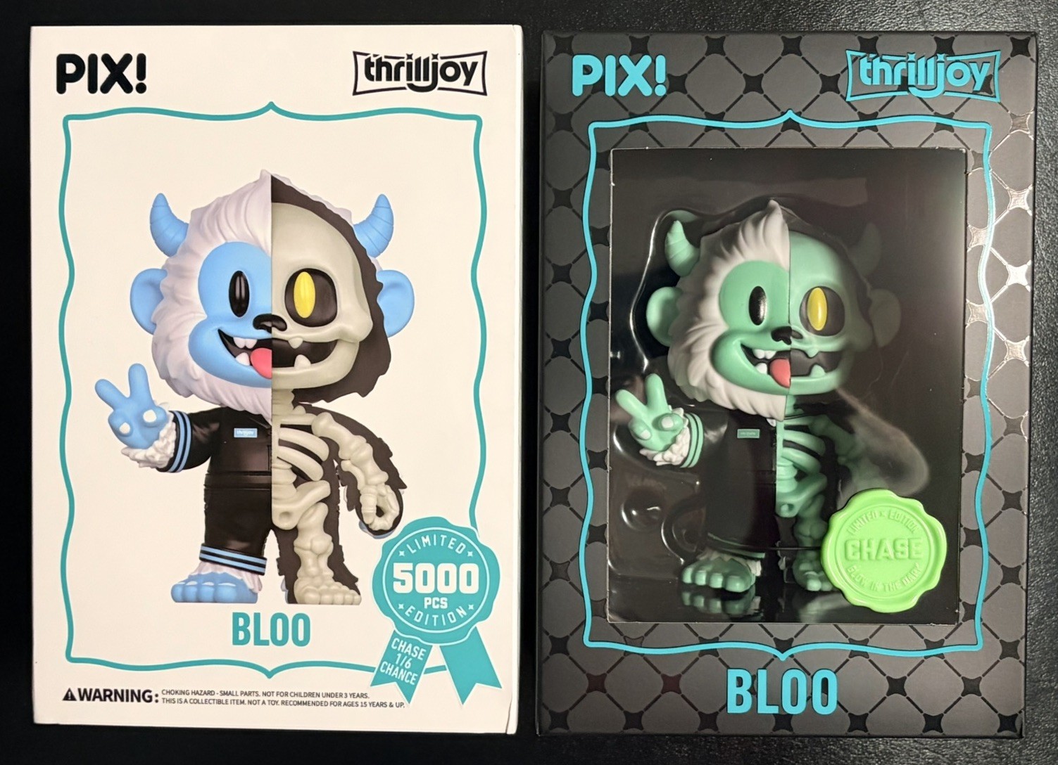 Thrilljoy Pix CONFIRMED CHASE Skeleton Bloo LE 5000 with Protector