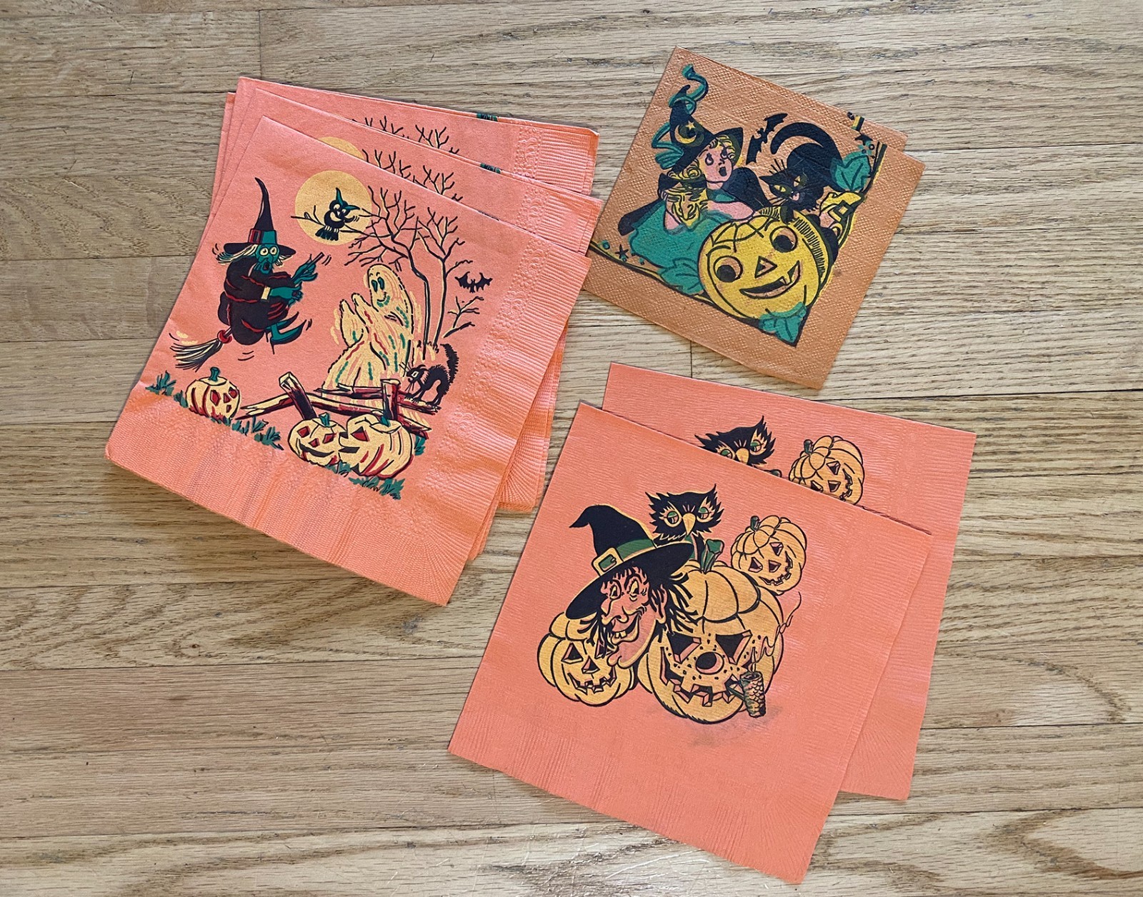 Vtg Halloween Napkin Lot 40s 50s 60s VGC EXC