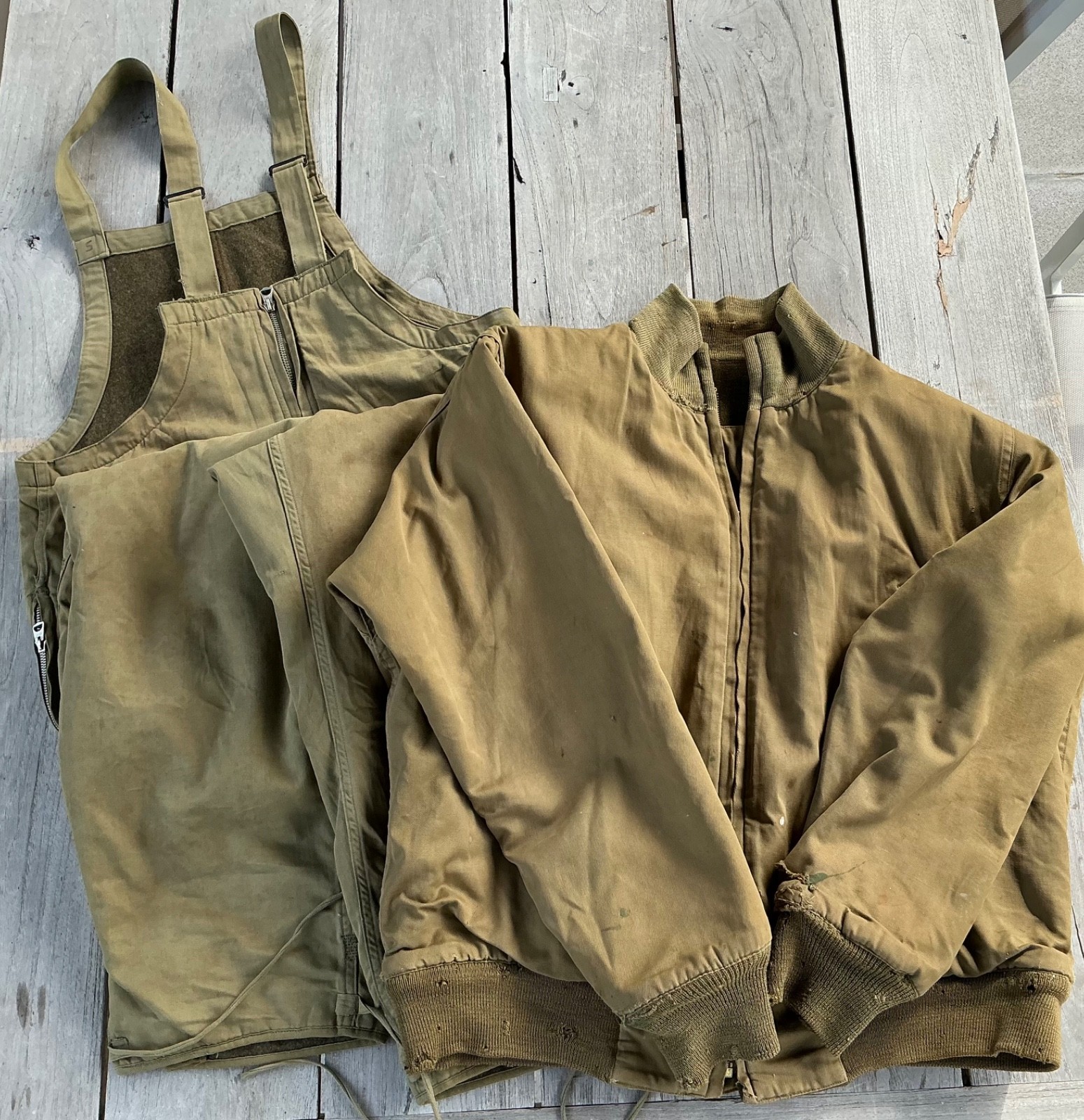 US WWII original Tanker jacket and trousers armored, airforce, airborne