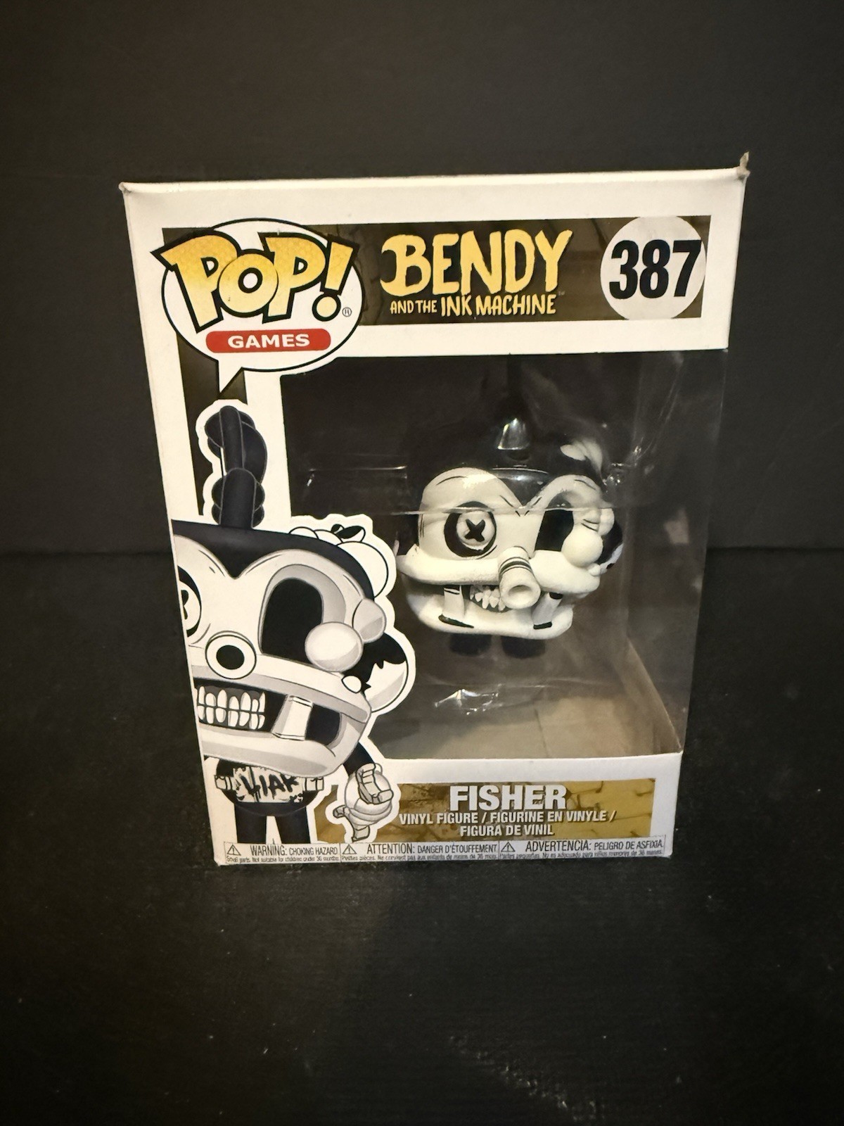 FUNKO POP FISHER 387 BENDY AND THE INK MACHINE POP GAMES BOX NOT MINT T01 FUNKO POP FISHER 387 BENDY AND THE INK MACHINE POP GAMES BOX NOT MINT T01
