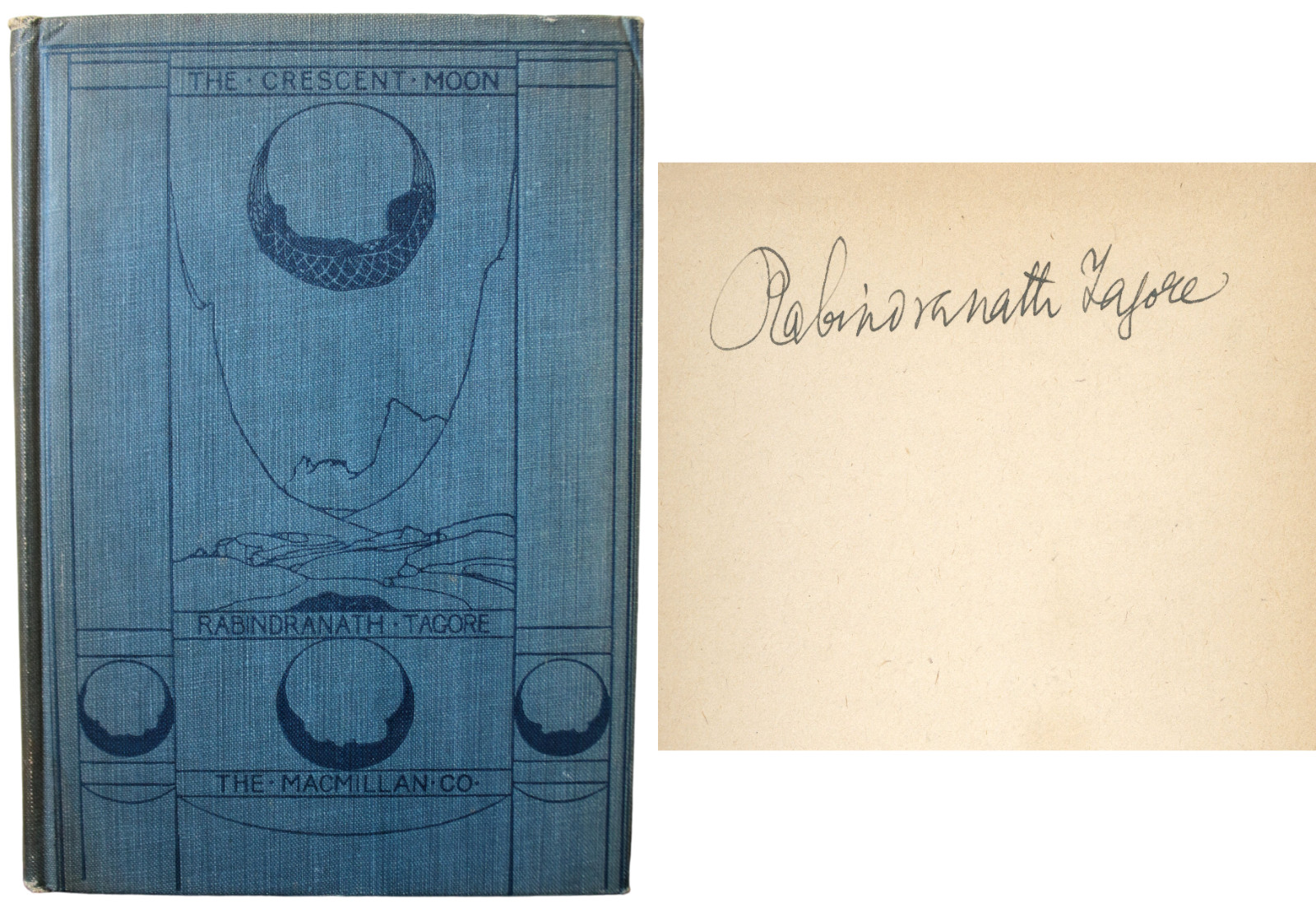 Rabindranath Tagore ~ Signed Autographed The Crescent Moon Book ~ PSA DNA