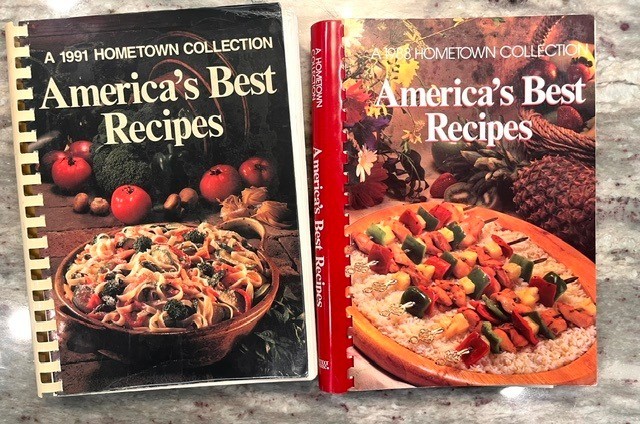 2 Cookbook Bundle: America\'s Best Recipes 1991 Hometown Collection Cookbook