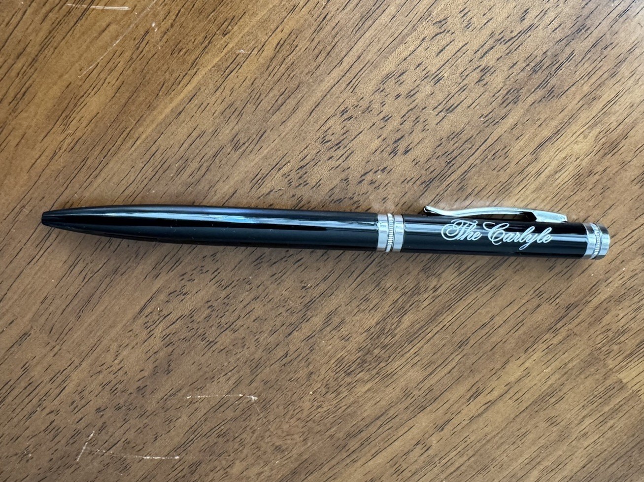 The Carlyle Hotel Black Ballpoint Twist Pen - Iconic New York City Landmark