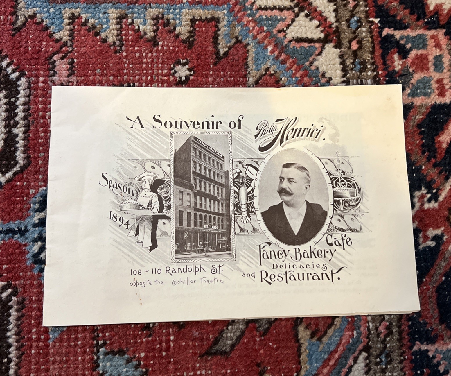 Vintage 1958 PHILIP HENRICI Henrici’s Bakery Cafe in Chicago Souvenir Menu Book
