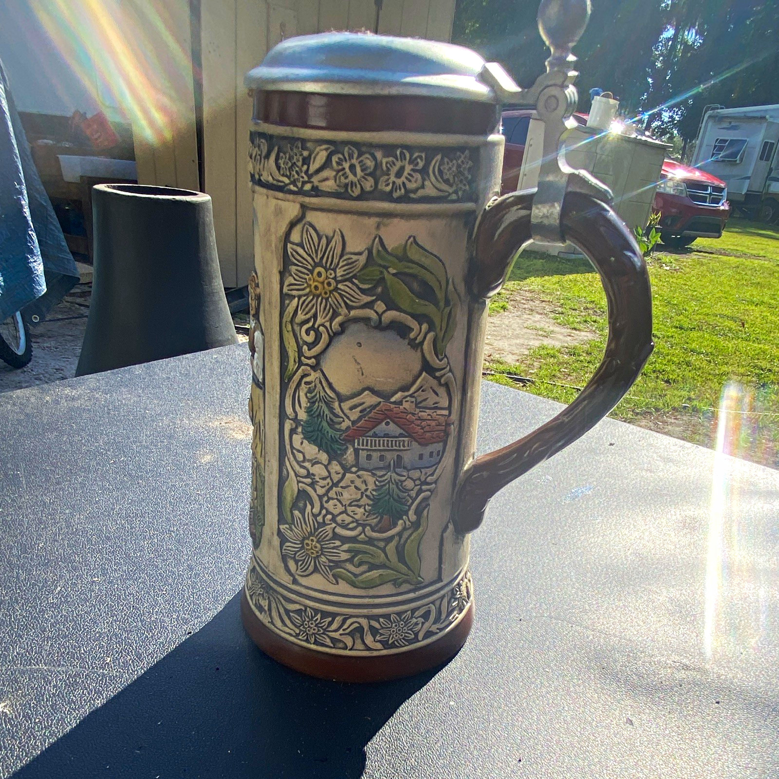 Keramik W. Germany Lidded Stein Beer Stein Breweriana Decorative