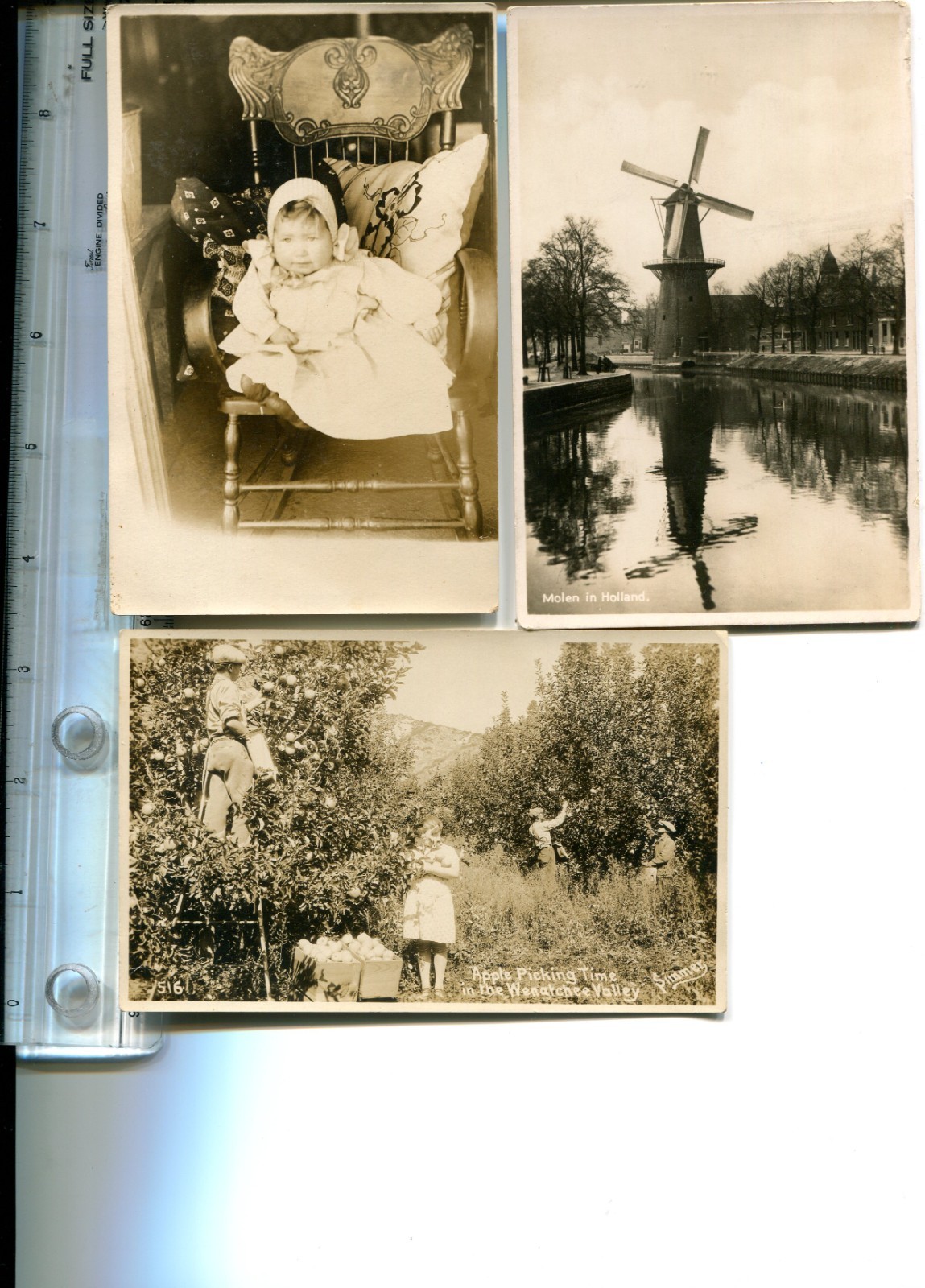 Vintage Postcards-Wenatchee, Washington, Molen, Holland, Baby Vintage Postcards-Wenatchee, Washington, Molen, Holland, Baby