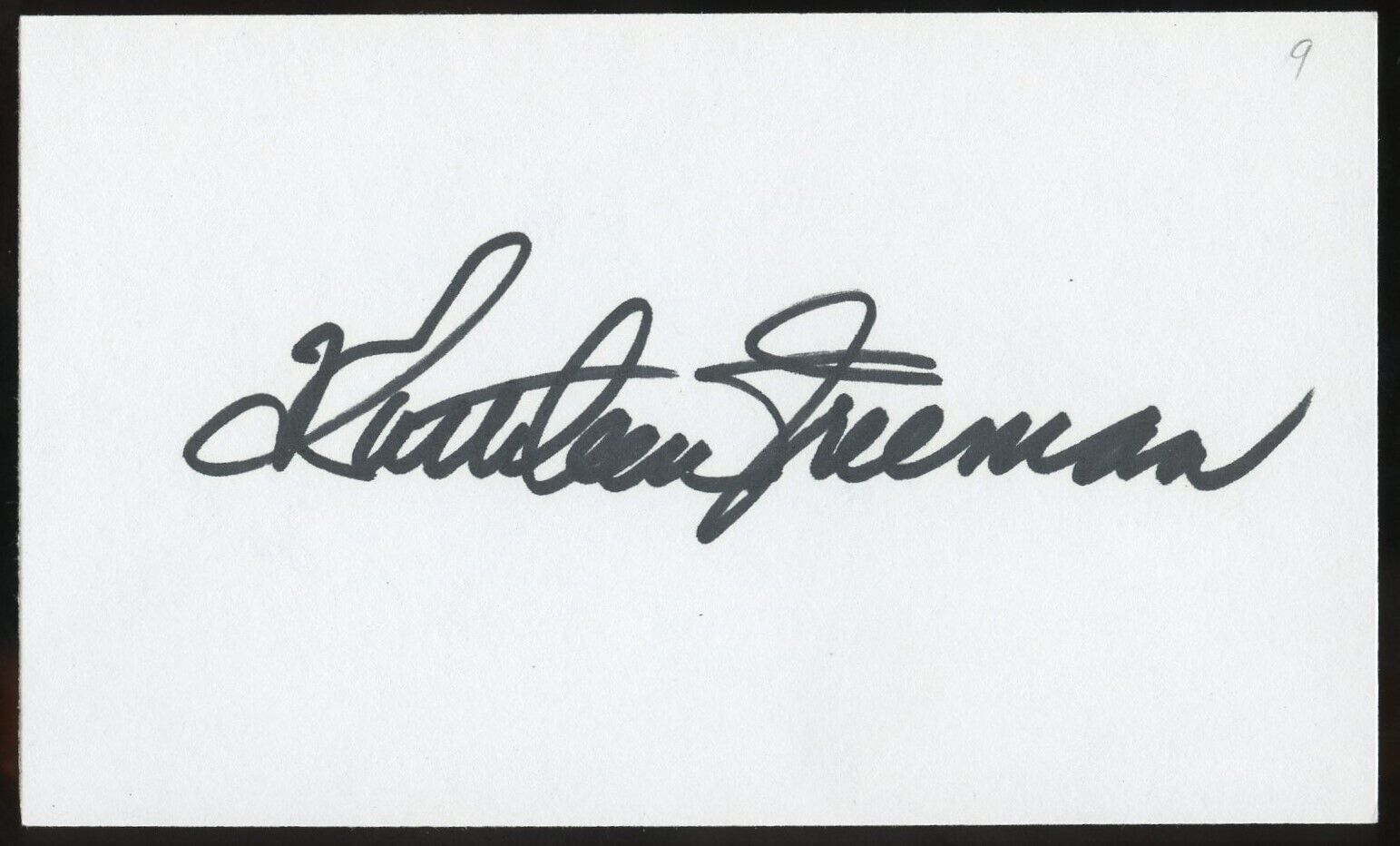 Kathleen Freeman d2001 signed autograph auto 3x5 Cut American Actress