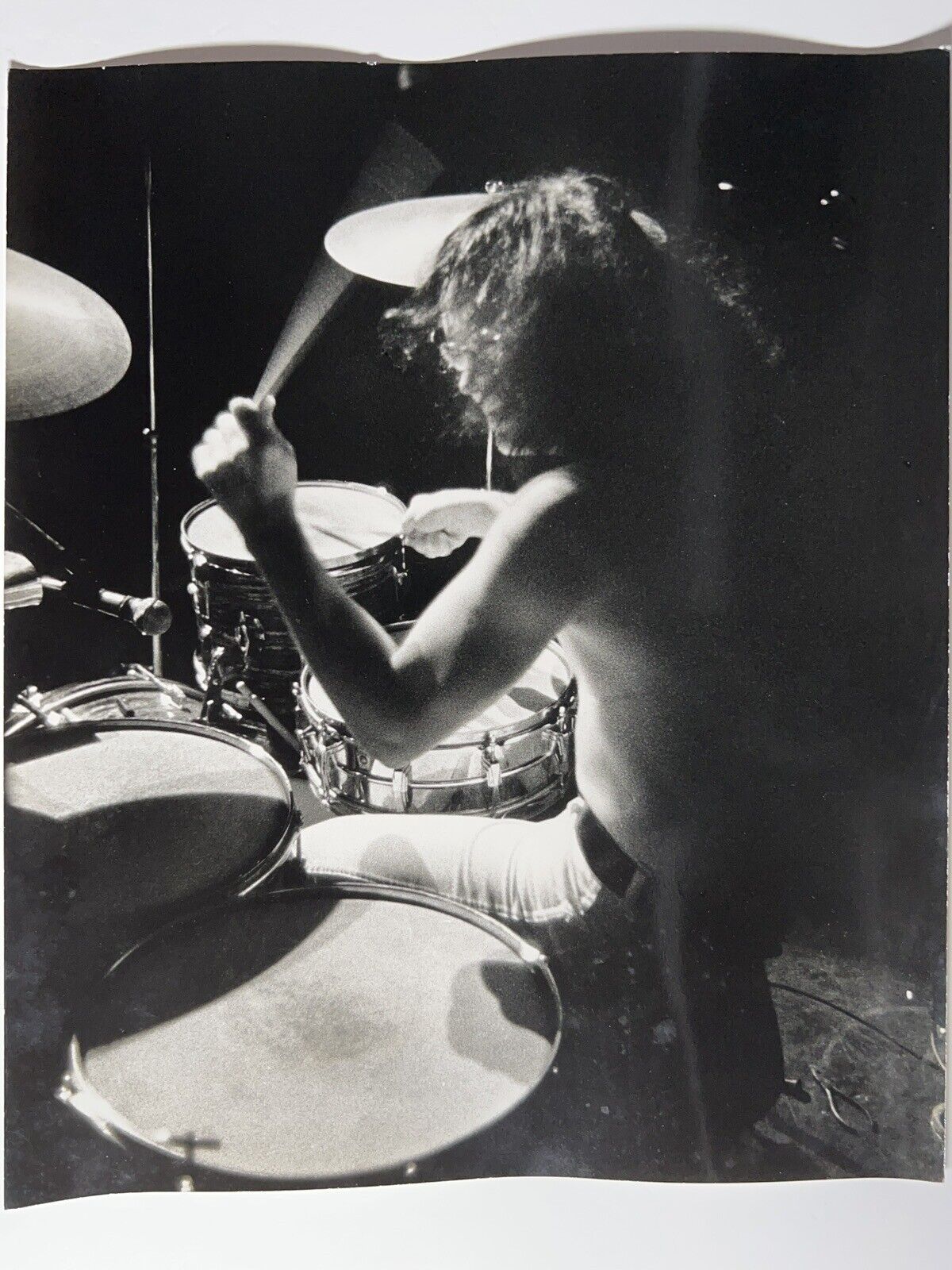 Deep Purple Photo Ian Paice  Barrie Wentzel Stamped 29cm x 24cm Promo circa 1970