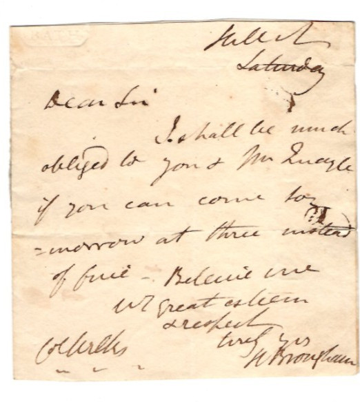 Henry Brougham, 1st Baron (1778-1868) Signed Note / Autograph British