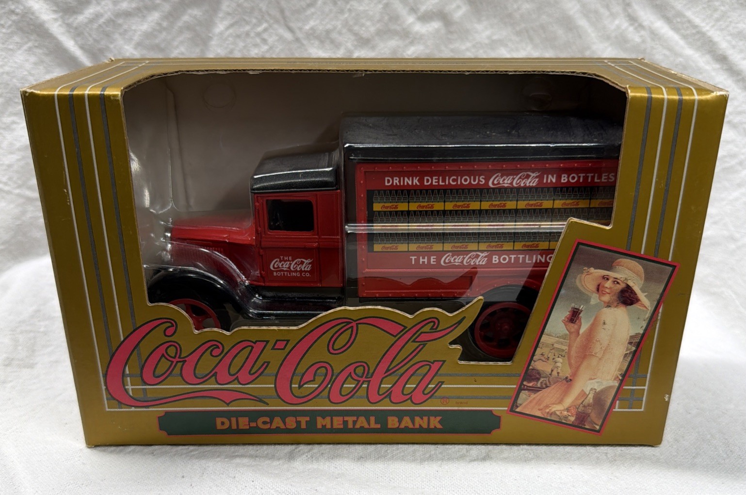 1993 Coca-Cola Coin Bank Bottle Delivery Truck ERTL Diecast Metal New In Box