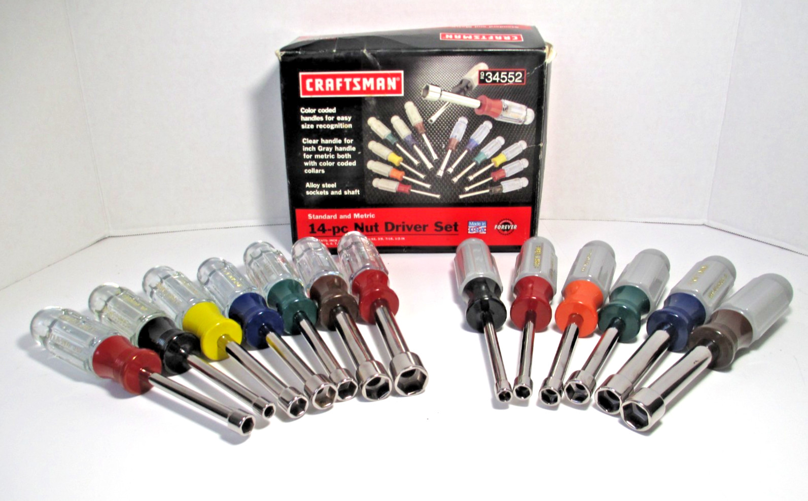 Sears Craftsman USA METRIC & SAE 13pc Nutdriver Set 34552 Missing 8mm Sears Craftsman USA METRIC & SAE 13pc Nutdriver Set 34552 Missing 8mm