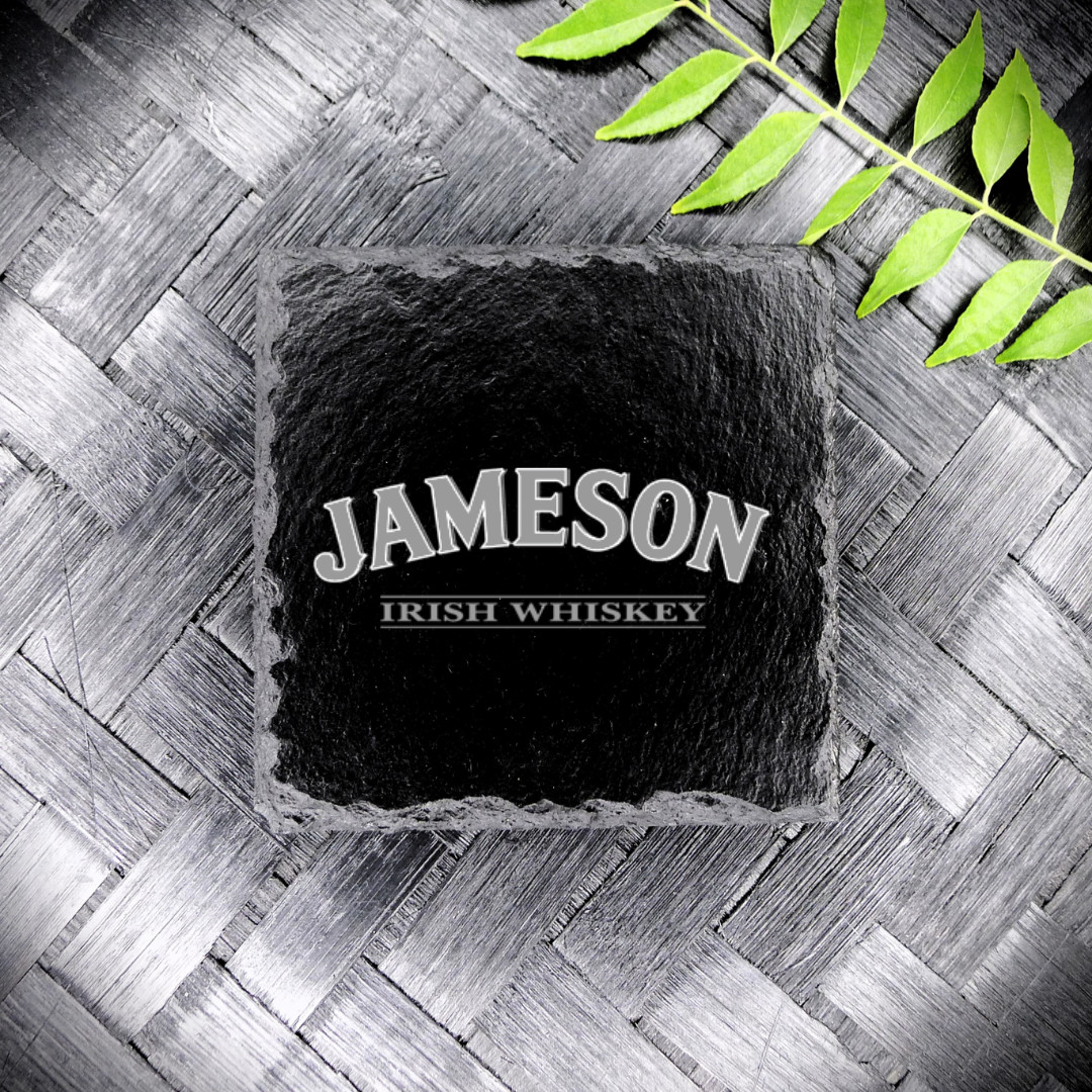 JAMESON Irish Whiskey Slate Coaster Brand New Handcrafted Laser Engraved Set 4 JAMESON Irish Whiskey Slate Coaster Brand New Handcrafted Laser Engraved Set 4