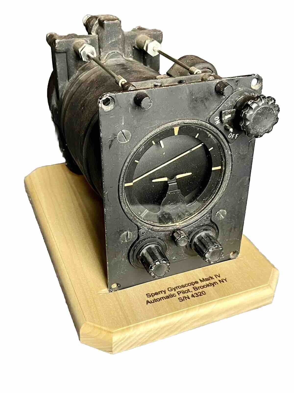 Vintage Sperry Gyroscope Bank Climb Mark IV WWII Autopilot