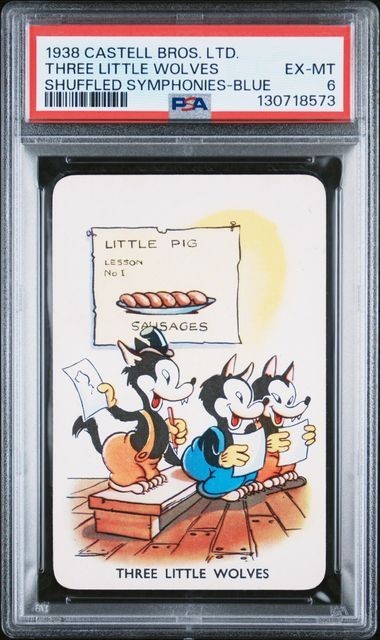 1938 Castell Brothers Three Little Wolves Shuffled Symphonies Blue PSA 6 Pop 2