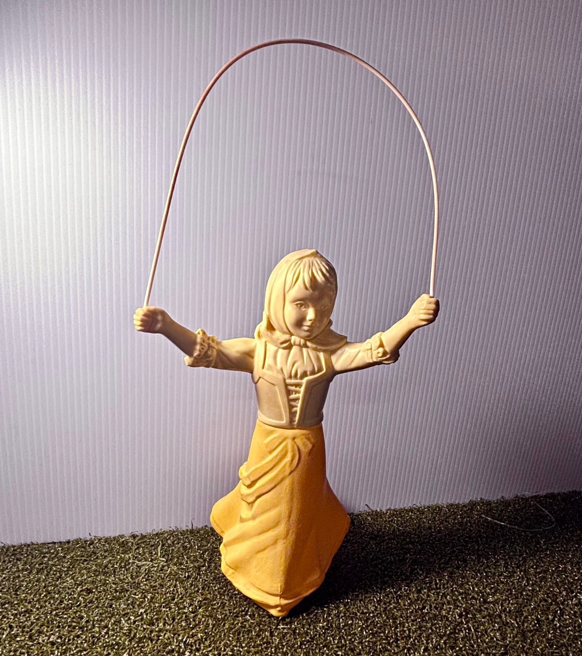 Vintage Avon Skip A Rope Girl Yellow Sweet Honesty Cologne Bottle Jump Rope