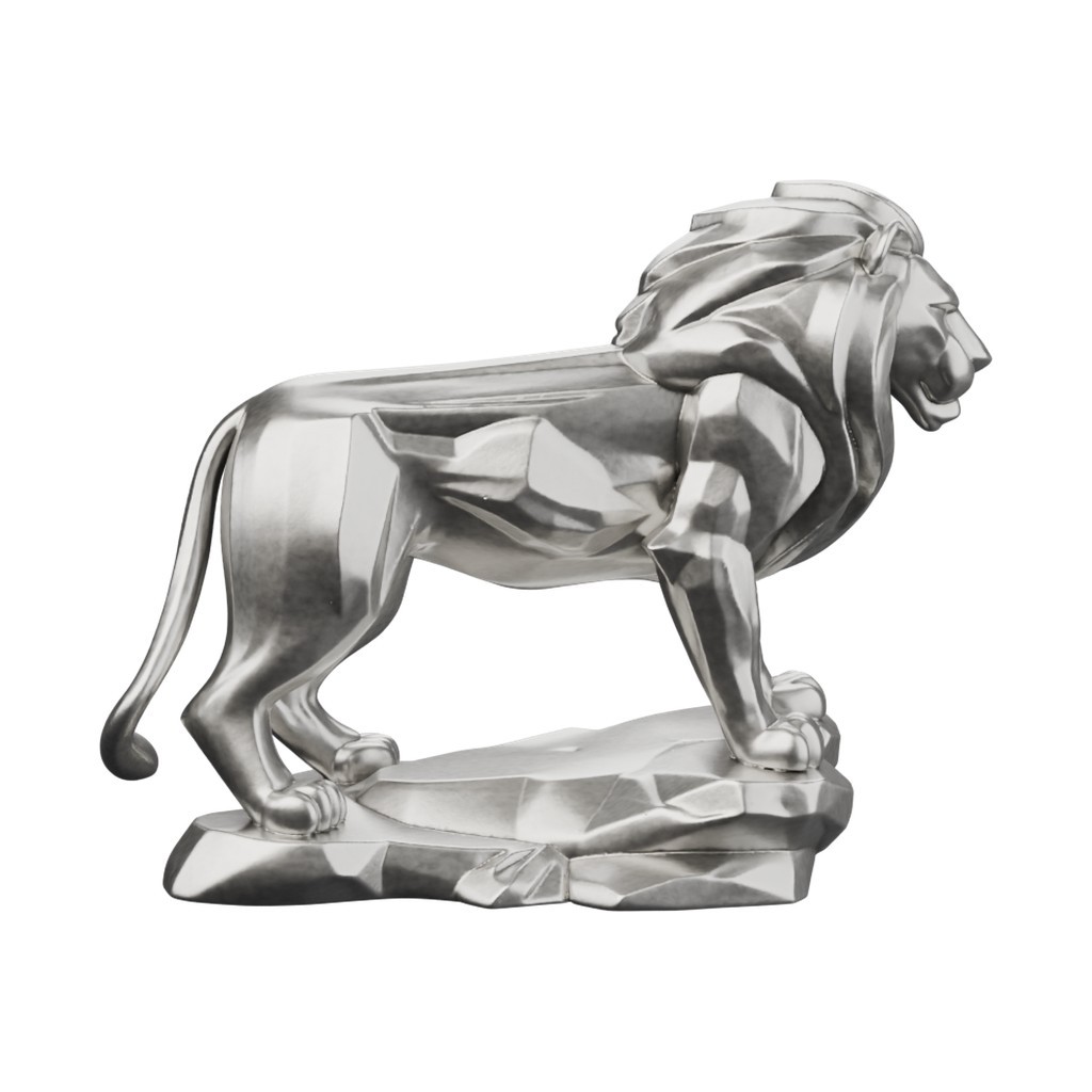 Majestic Lion Statue Solid .999 Fine Silver Made to Order 3-12 oz t