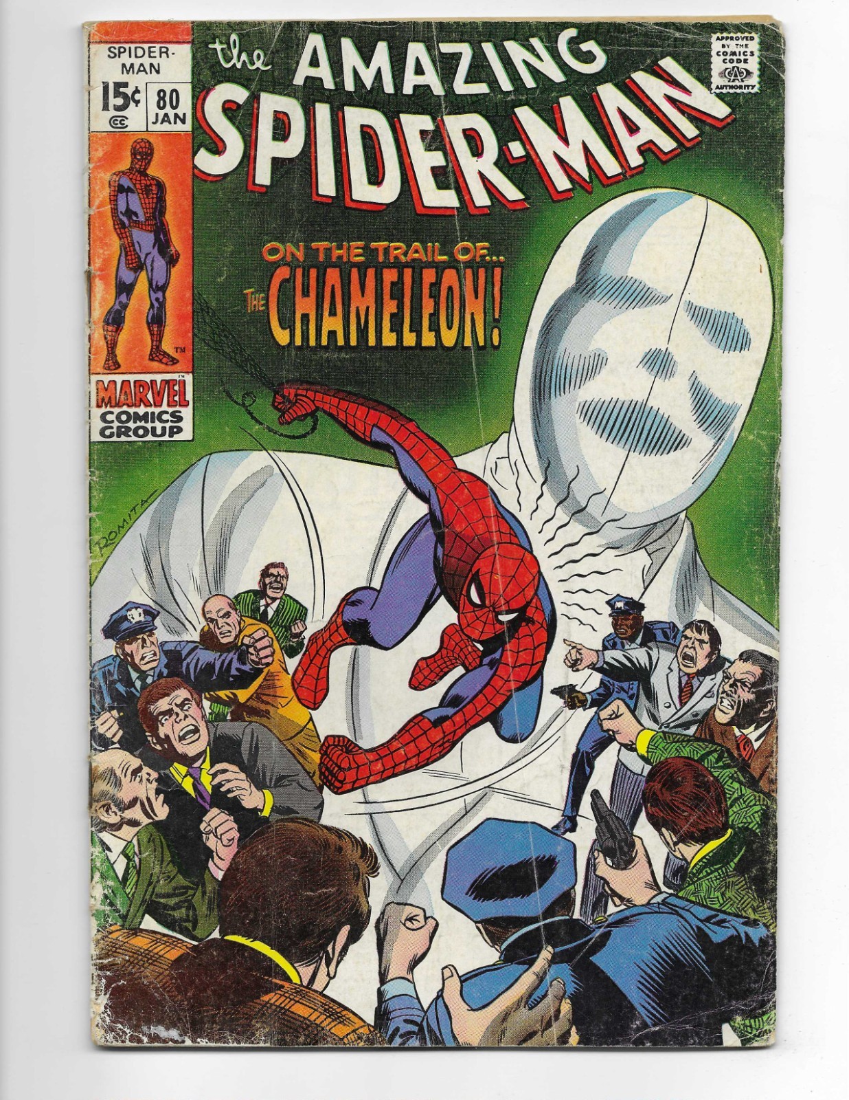 Amazing Spider-Man 80 1970 Marvel Comics VG- 3.5 Gwen Stacy Chameleon