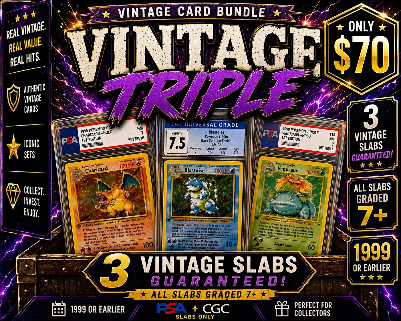 VINTAGE TRIPLE GRADED CARDS PSA CGC ONLY VINTAGE TRIPLE GRADED CARDS PSA CGC ONLY