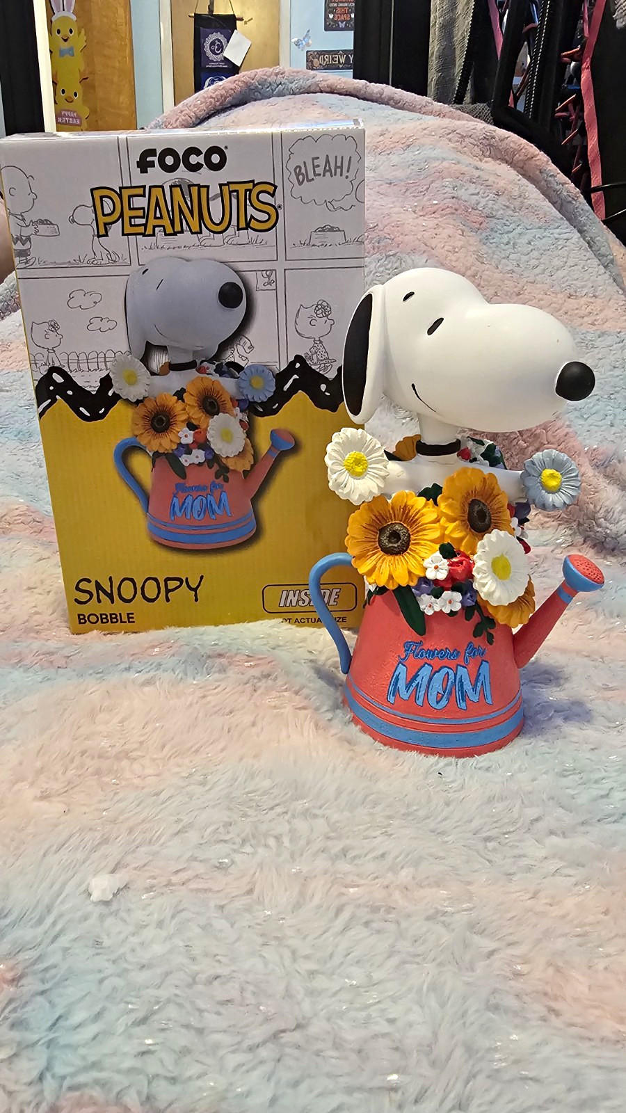 RARE FOCO Peanuts Snoopy Flowers for Mom Bobblehead Limited Edition #21/150