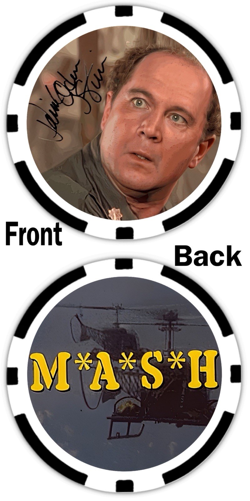 David Ogden Stiers - Winchester III - M*A*S*H COMMEMORATIVE POKER CHIP *SIGNED*