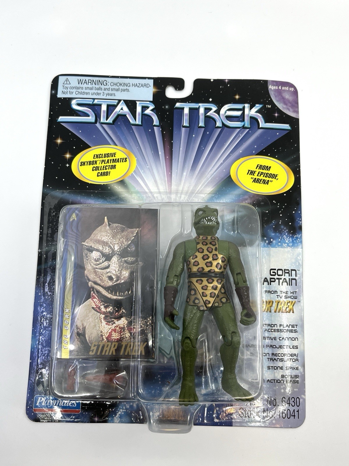 Vintage 1997 Playmates Star Trek GORN CAPTAIN Action Figure New on Card