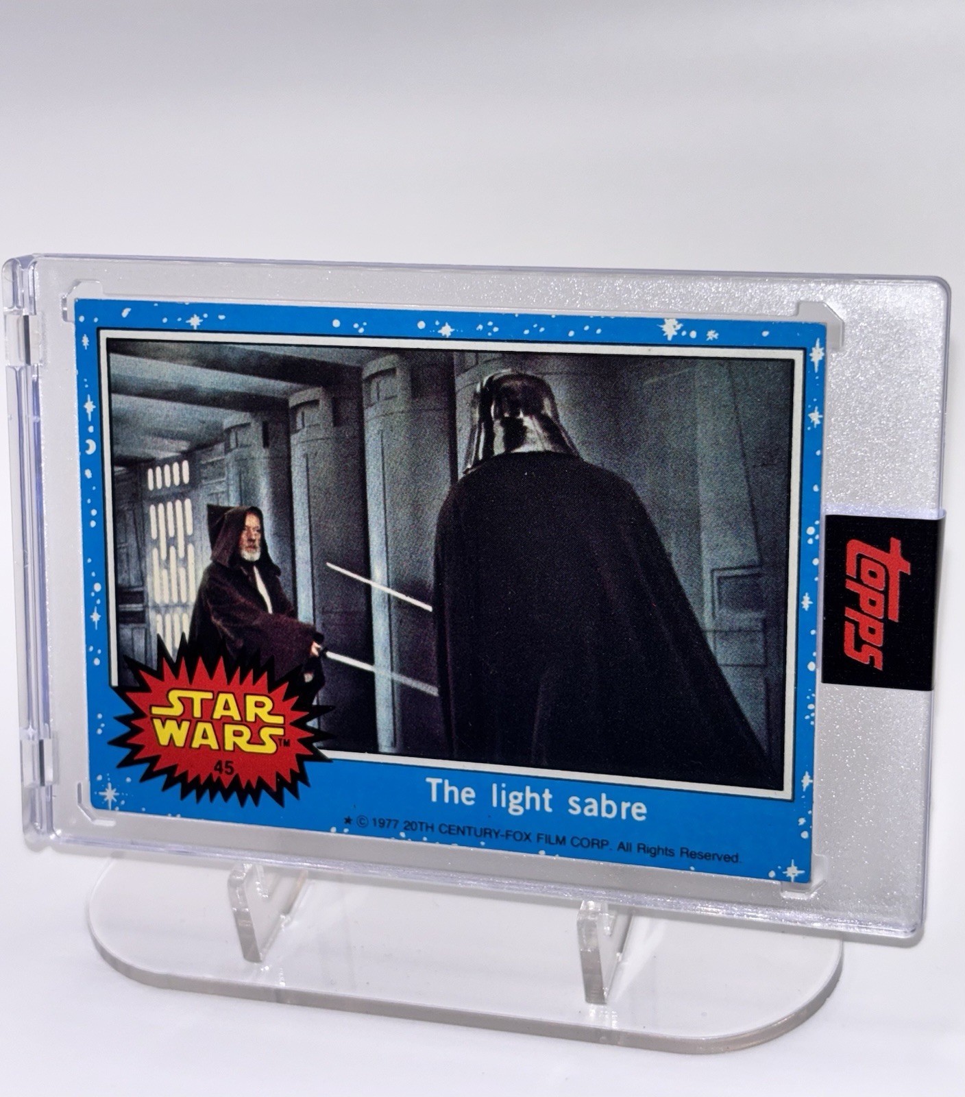 Topps 1977 Star Wars Card #45 The Light Sabre / Mag Case n Topps Seal