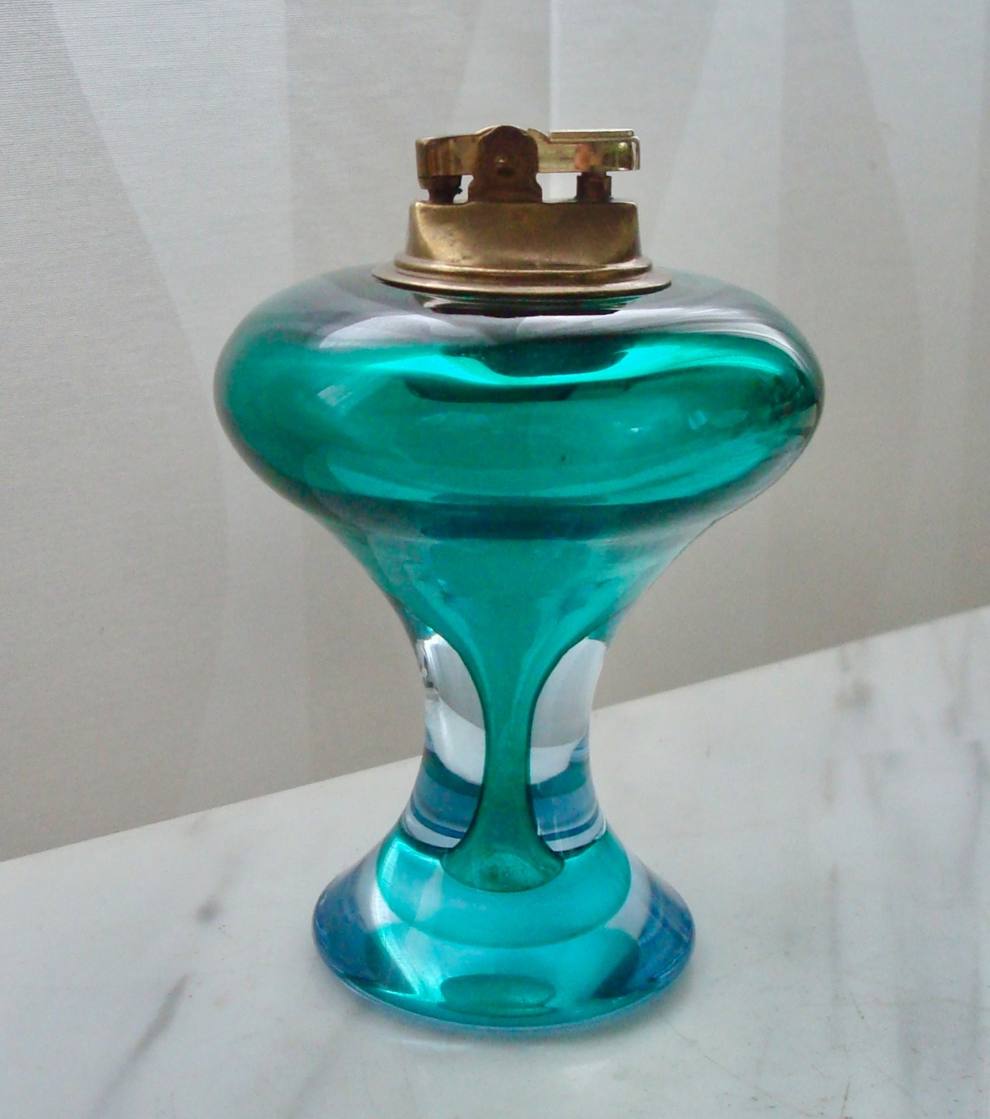 MCM SOMMERSO MURANO Glass Mid-Century Modern Table Cigarette LIGHTER Barbini Era