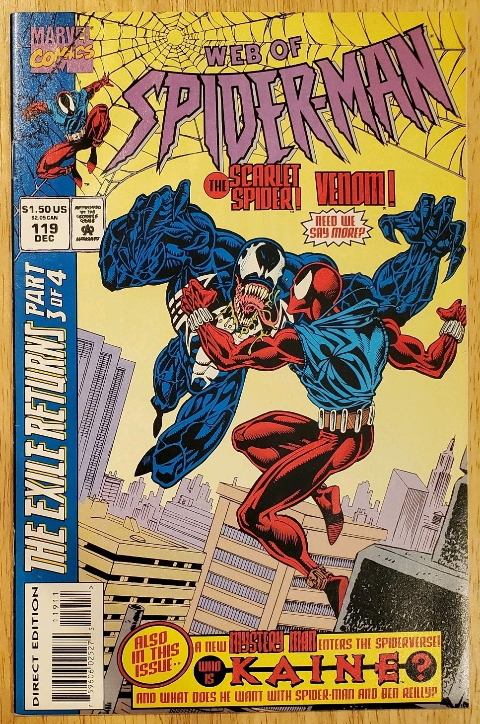 Web of Spider-Man #119 HIGH GRADE (Marvel Comics December 1994) 1st Kaine
