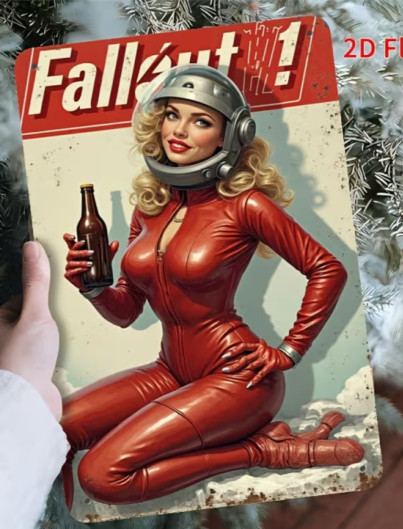 FALLOUT Metal Sign | Female Character -ADVERTISEMENT From Game NEW 8x12 FALLOUT Metal Sign | Female Character -ADVERTISEMENT From Game NEW 8x12