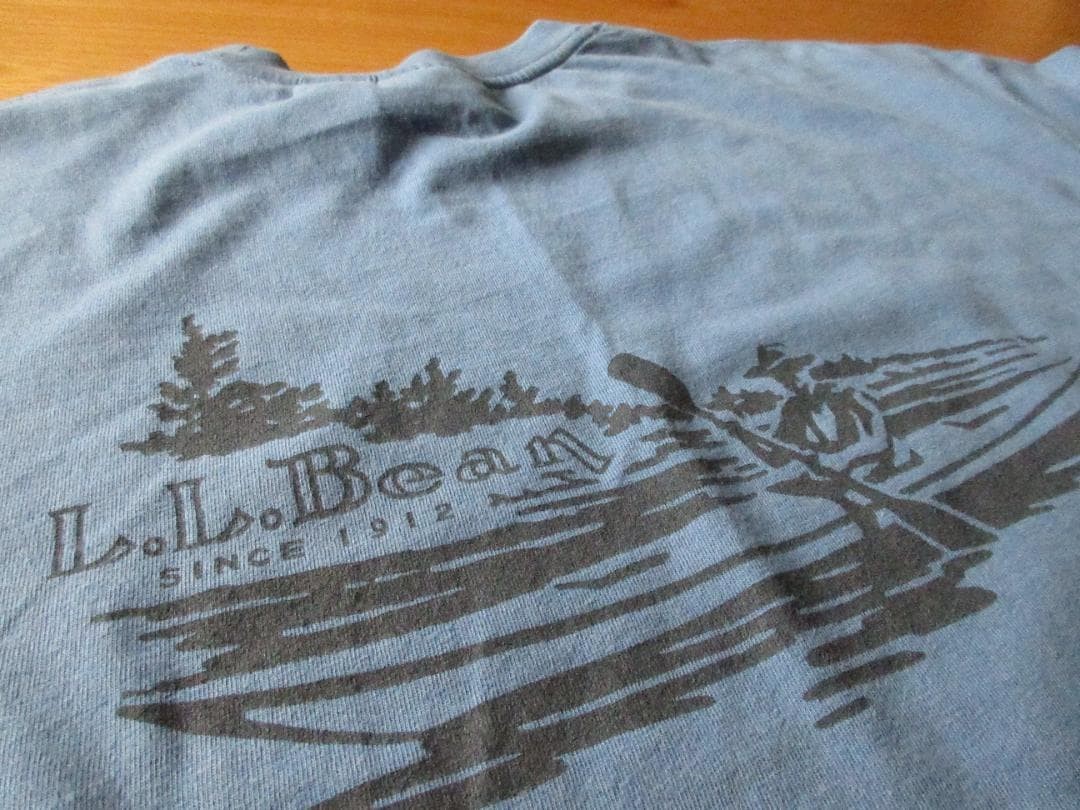 L.L.Bean \'00s Canoe Back Print T-Shirt Med-Large 100% Cotton Used