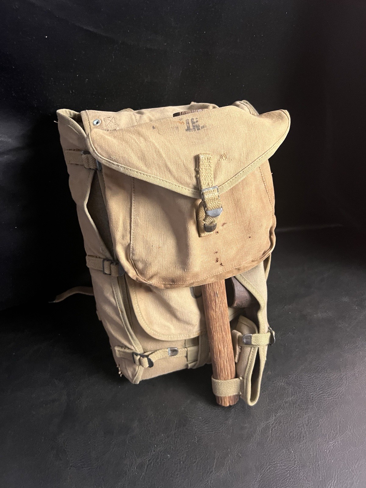 VTG Lot WWII US ARMY M1928 COMBAT HAVERSACK FIELD 1942 BACKPACK MATTOCK PICK