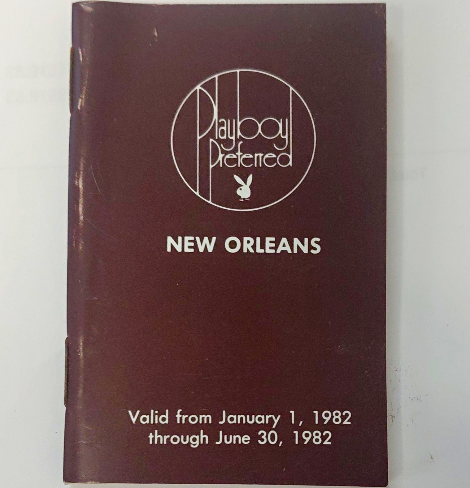 Playboy Preferred New Orleans Passbook, Louisiana Valid Jan 1-Jun 30 1982