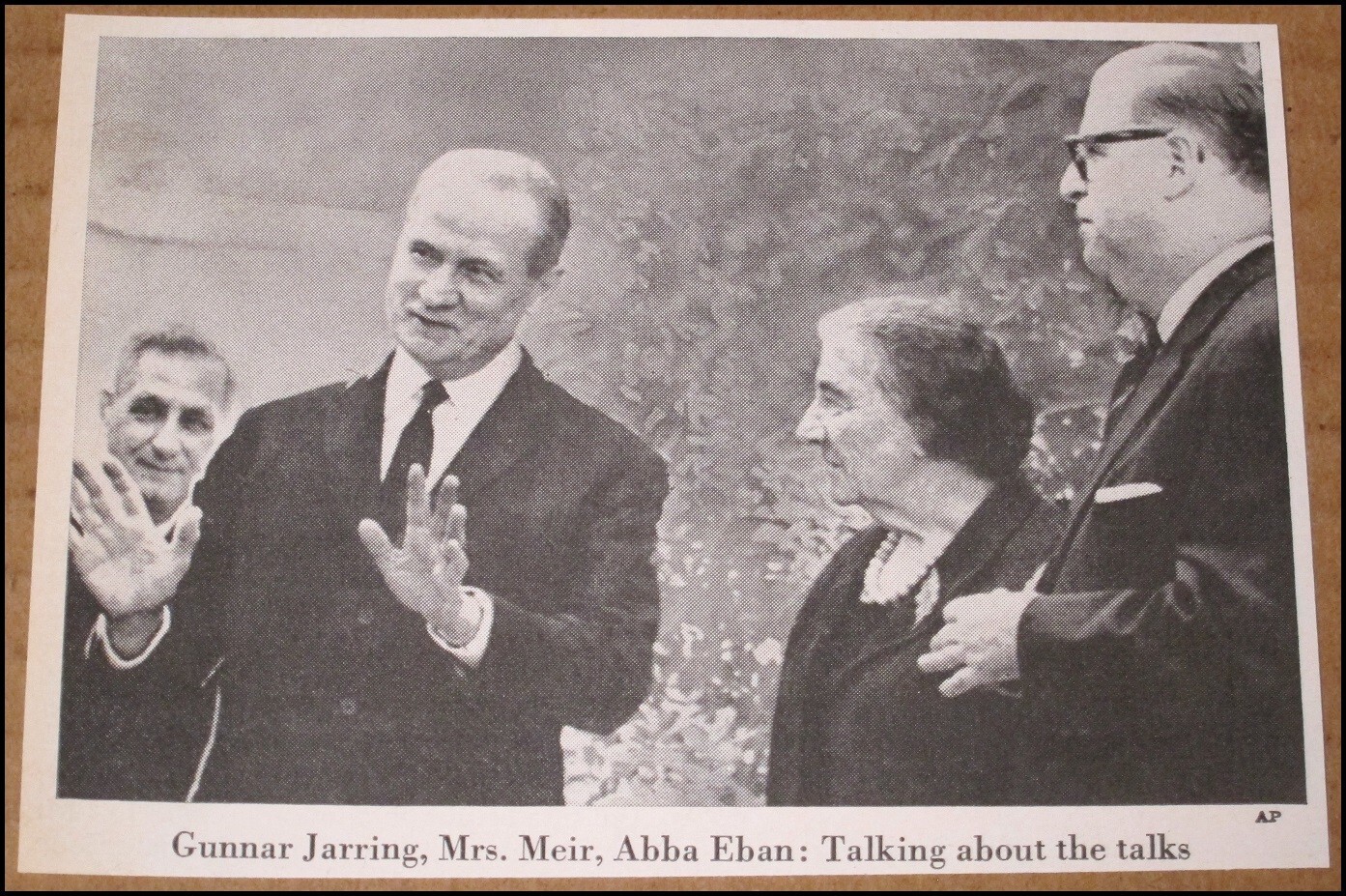 1971 Gunnar Jarring Golda Meir Abba Eban Newsweek Clipping Photo 5\