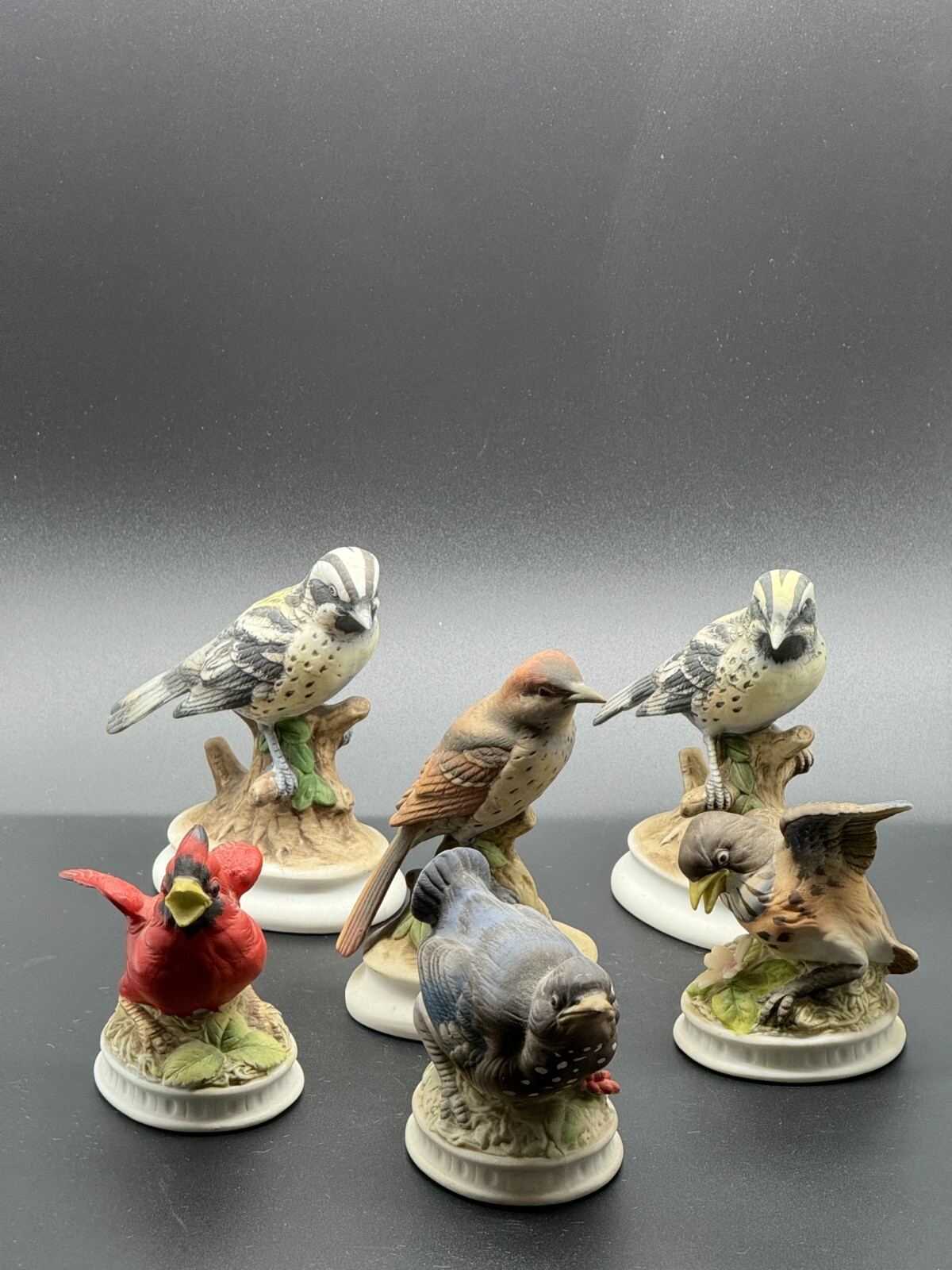 6 Lefton Collection Vintage Bird Porcelain Figurines