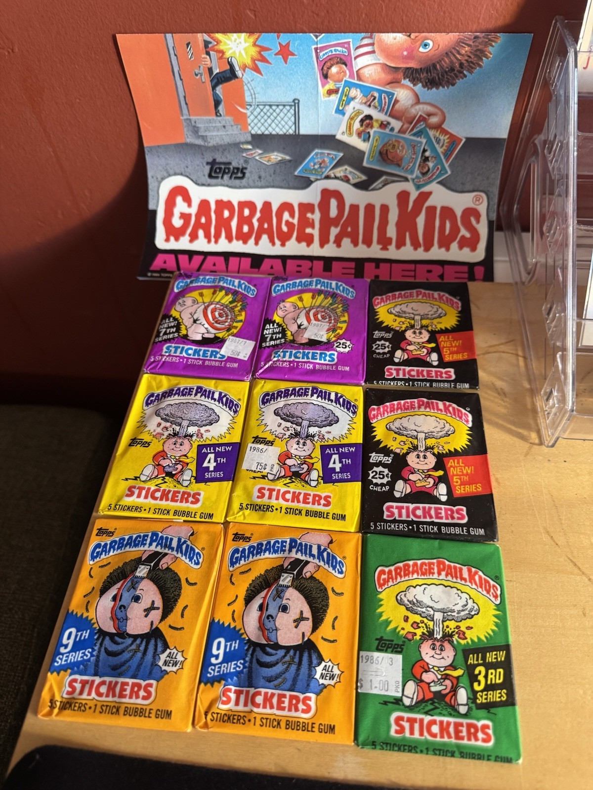 1986-87 Garbage Pail Kids GPK Unopened Wax Packs Lot Series 3 4 5 7 9 Vintage