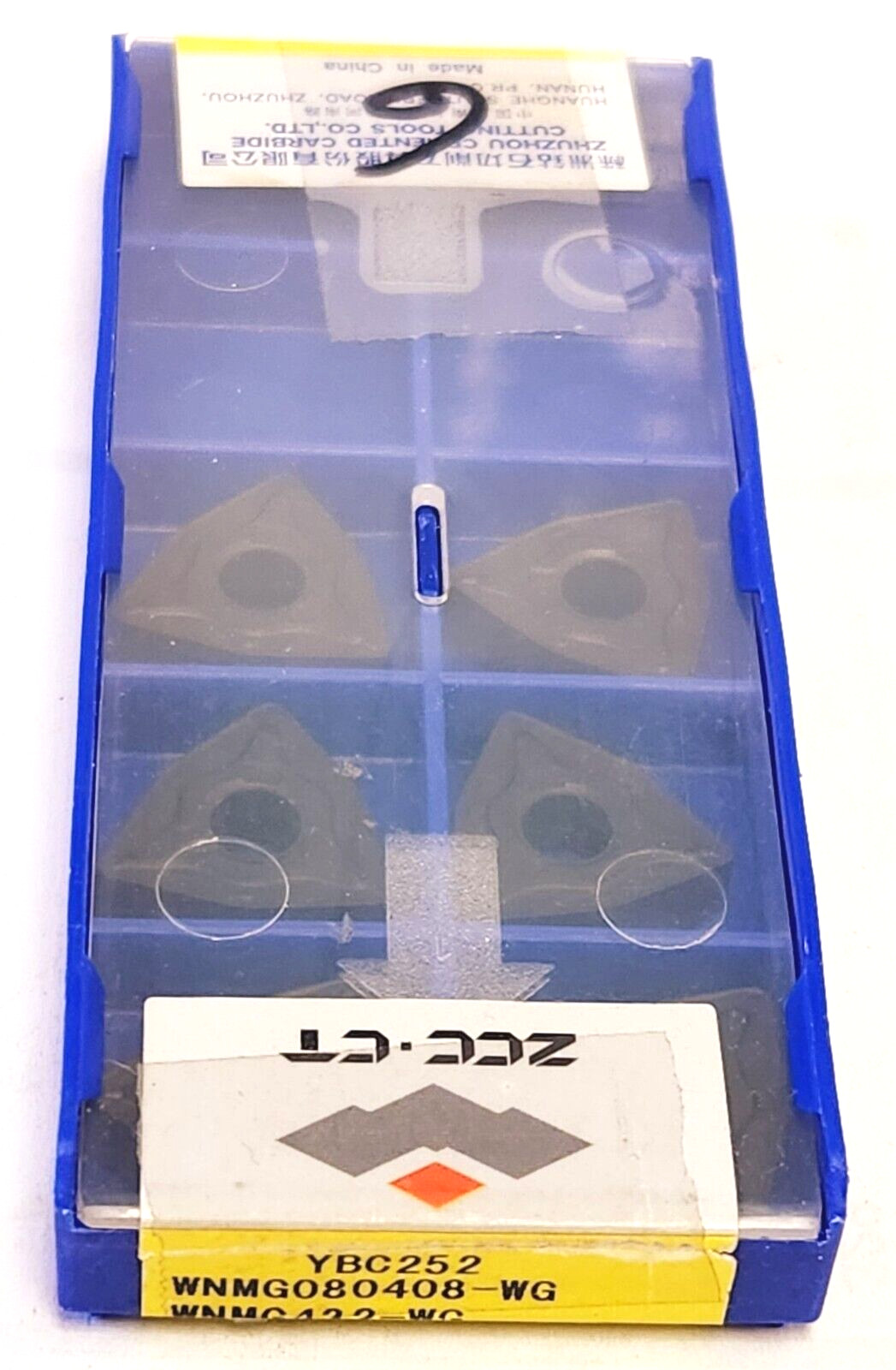 ZCCCT YBC252 WNMG432-WG CARBIDE INSERTS (6PC_NEW)