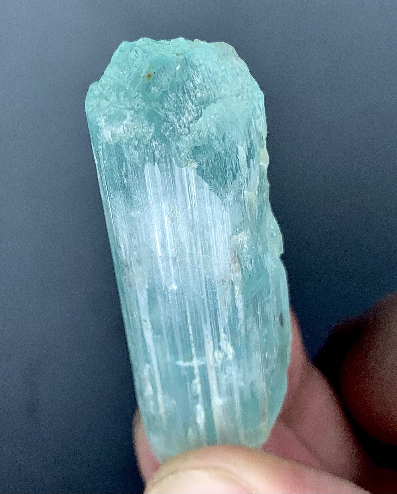 Natural Etched Aquamarine Crystal From Pakistan (126 Carats)
