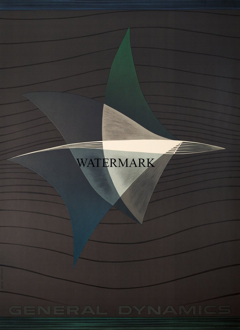 Erik Nitsche - 1957 General Dynamics Poster Exploring the Universe - 17x22 REPRO