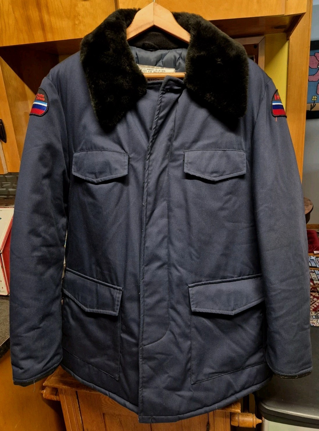 Vintage Canada Mail Heavy Winter Coat Letter Carrier 1980s Adult Medium Size