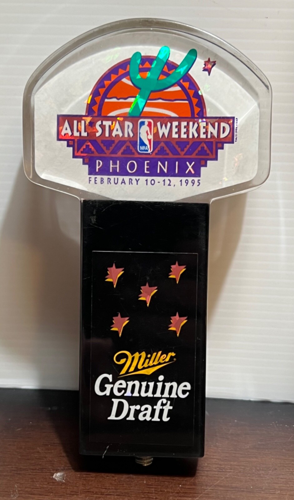 Vtg  1995 NBA All Star Game Phoenix Suns Arena Miller Genuine Draft tap Handle