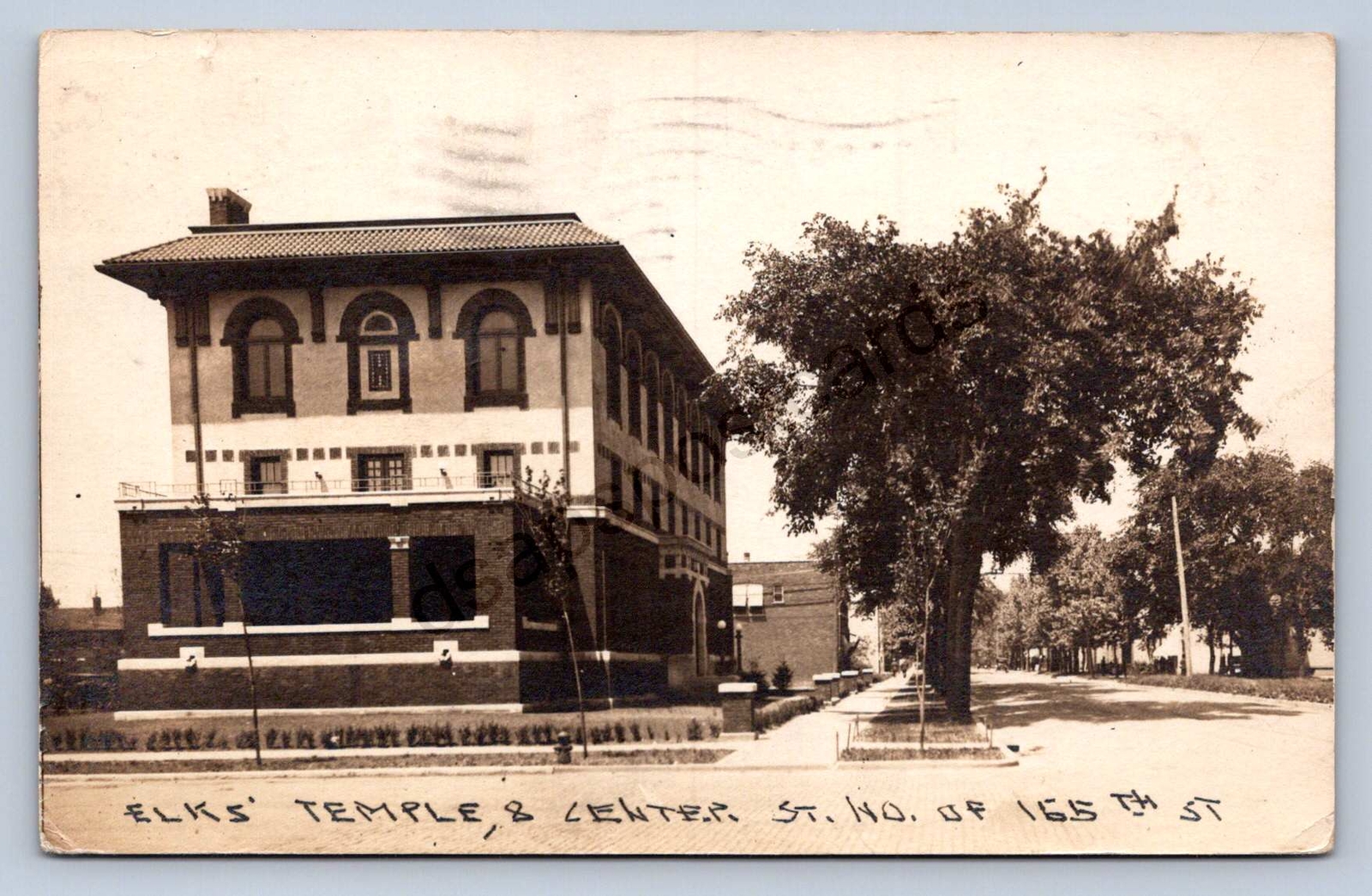 K7/ Chicago Illinois RPPC Postcard c1910 Elks Temple Center St 165th   708