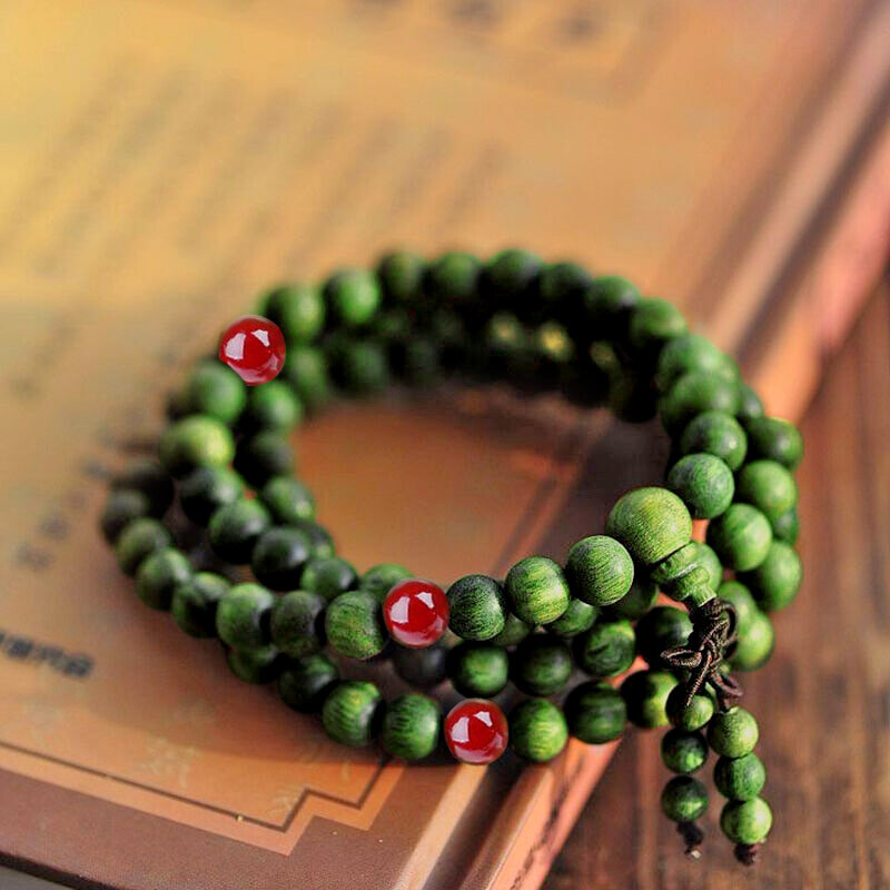 1PC Sandalwood Buddhist Meditation 8mm*108 Prayer Bead Mala Bracelet Necklace