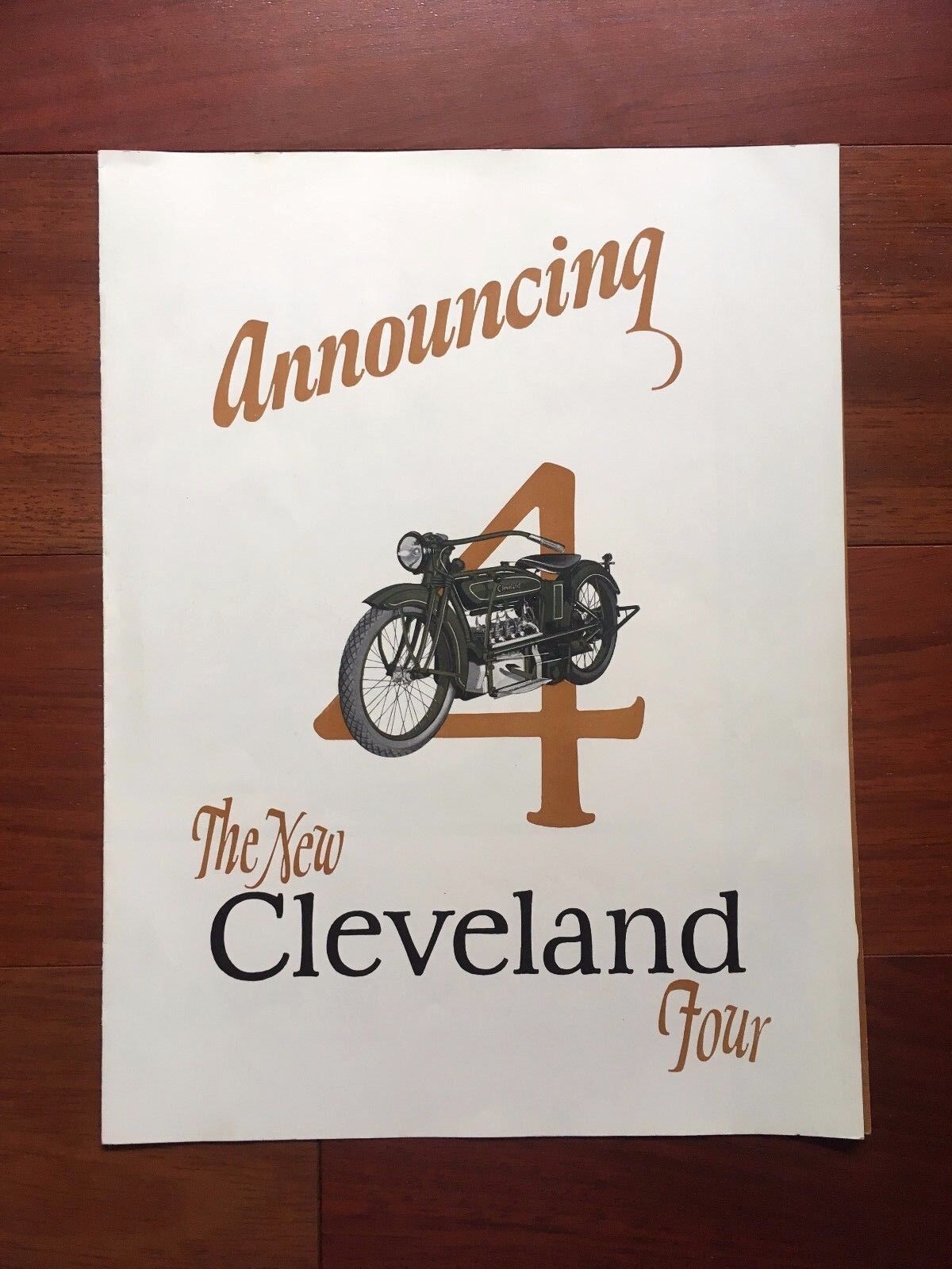 ORIGINAL 1926 THE CLEVELAND MOTORCYCLE MFG. CO. THE NEW CLEVELAND 4 BROCHURE