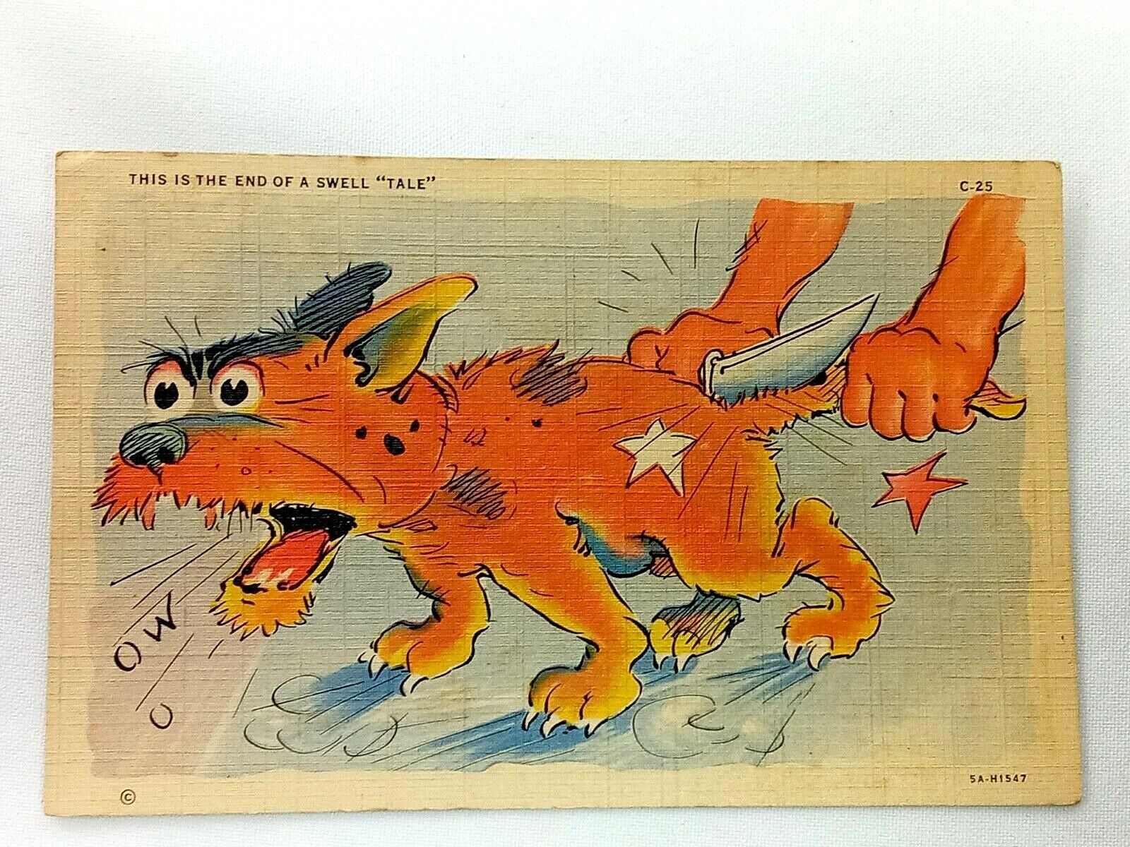 Vintage Postcard RAY WALTERS Comic Dog Cruelty \
