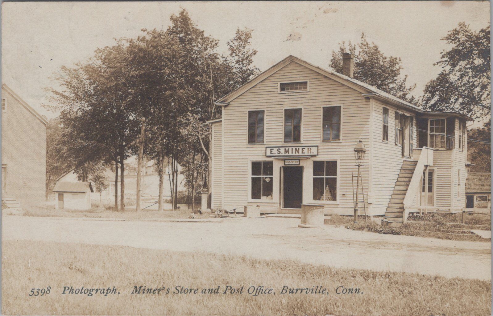 E.S.Miner's Store and Post Office, Burrville, Connecticut c1900s RPPC Postcard
