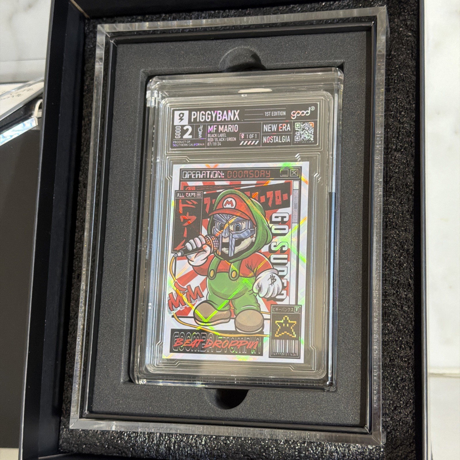PIGGYBANX 1/1 MF Mario Dr Doom Super Mario Bros 1st Edition New Era