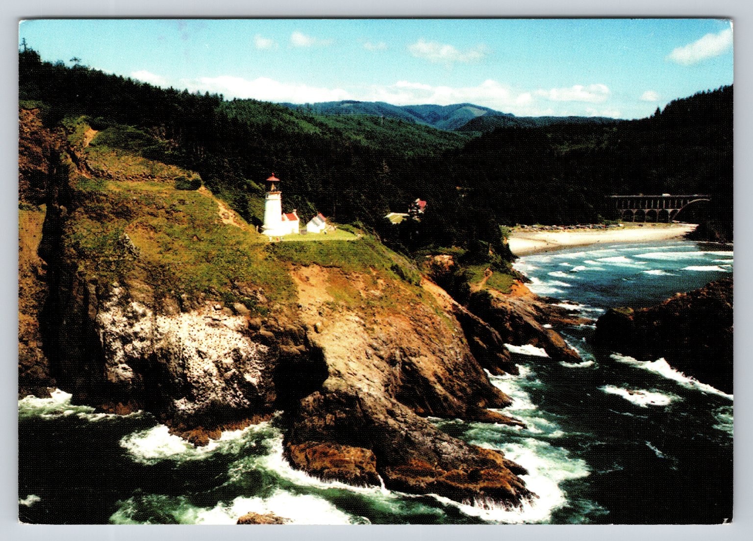 Heceta Head Lighthouse Oregon Coastal Scenic Postcard by Don Shelton